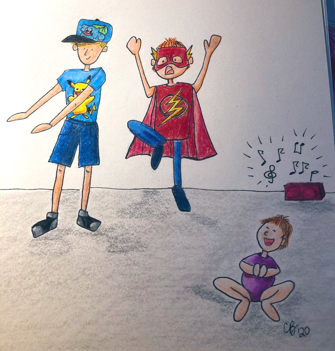 CeeBu7's tweet photo. One positive development from the Covid Crisis is that I’ve been able to tap into my creative self to alleviate unwanted stress. And my little family is the best inspiration! #cartoonfamily https://t.co/57T2lMyoaO