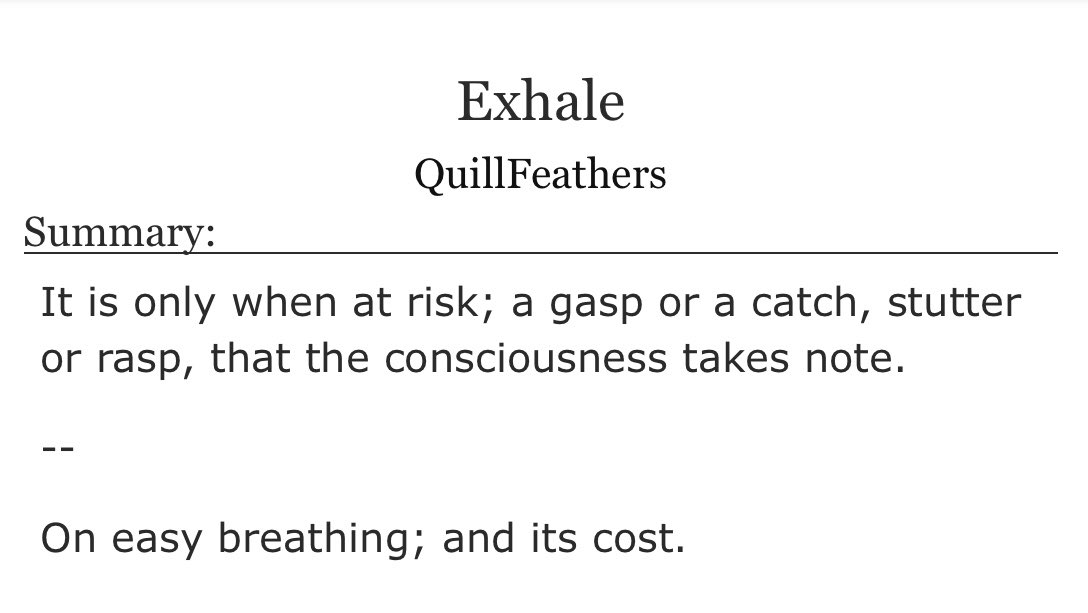 o3QuillFeathers's tweet photo. Heyo, here’s an ao3 link for my piece for @fe3hfm, written to accompany track 10: Exhale (A Place To Rest). You’re not allowed to read until you listen though. 🎶 

783 words | G rating

https://t.co/oN06zzHQ4G https://t.co/zsrlWay5GW