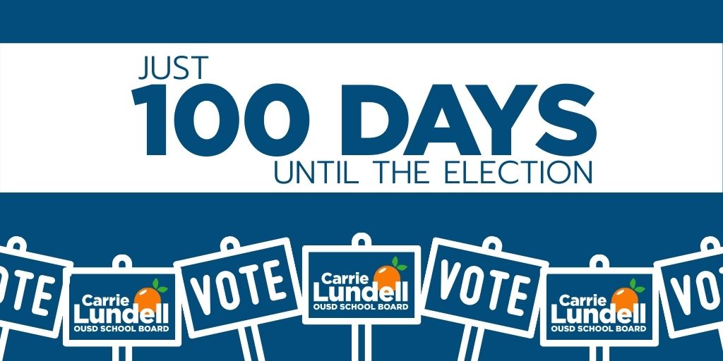 Carrie4OUSD's tweet photo. We have a lot to accomplish in these next 100 days and we need YOUR help. Sign up to volunteer or donate at the links below.

VOLUNTEER: https://t.co/2vNdWz2pS8

DONATE:
https://t.co/4fkIfscXgp https://t.co/qQkvctZb6Y