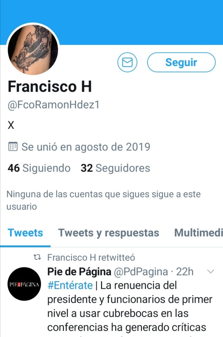 Ceso_Y_Bety's tweet image. #BotDetectado El grosero Francisco H.  De unió en agosto pasado y solo tiene 32 deguifores.   Denuncien a en la pedtsñita &amp;gt; y bloquéen