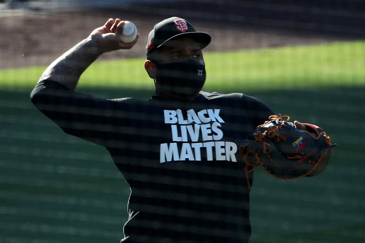 SFGiants's tweet photo. Change starts with us. #BlackLivesMatter https://t.co/KPny4xBefL