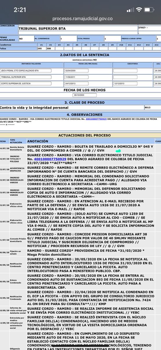 ATENCIÓN  Prisión domiciliaria al condenado Ramiro Suarez. Sale del hotel La Picota de donde nunca dejó  de delinquir. <a href="/JEP_Colombia/">Jurisdicción Especial para la Paz</a>  #NoMasCorrupcion