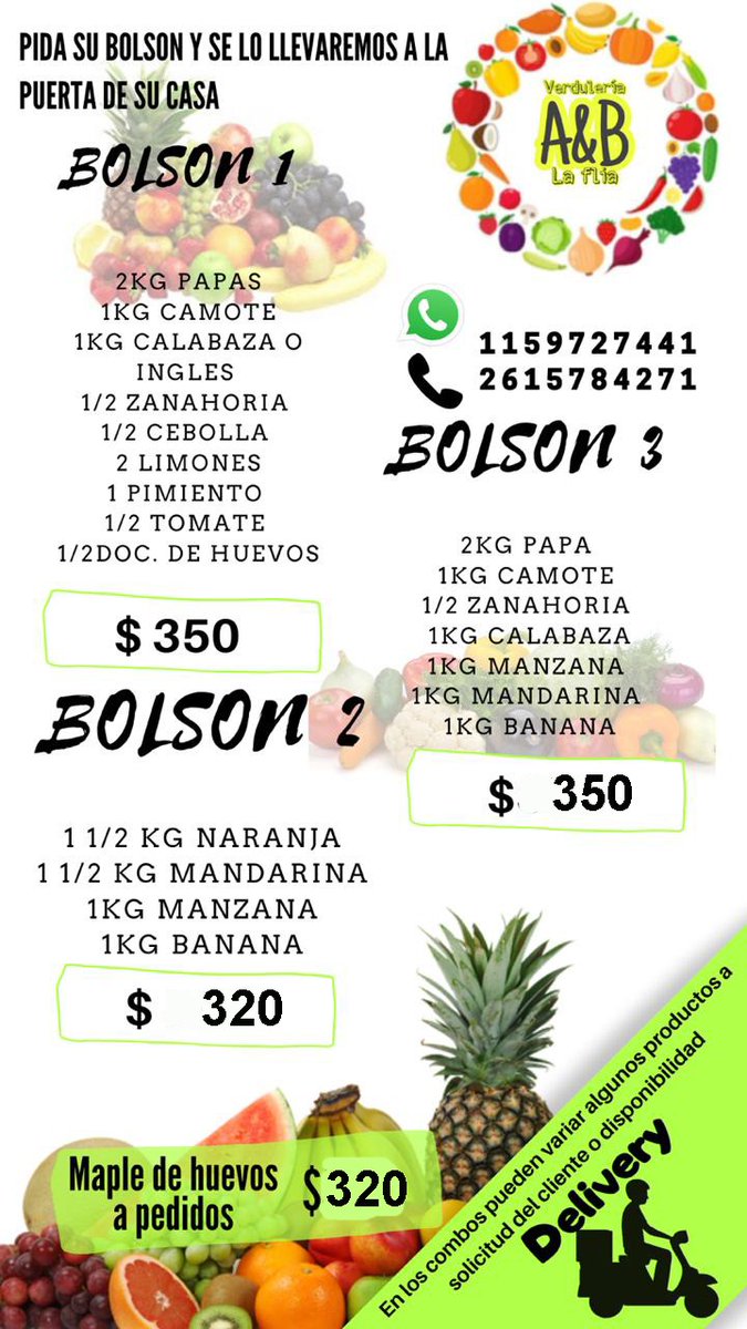 dsm221177's tweet photo. Frutas y verduras a domicilio sin cargo en el envio... su consulta no molesta.. un abrazo.. https://t.co/4LkHgYZwS2