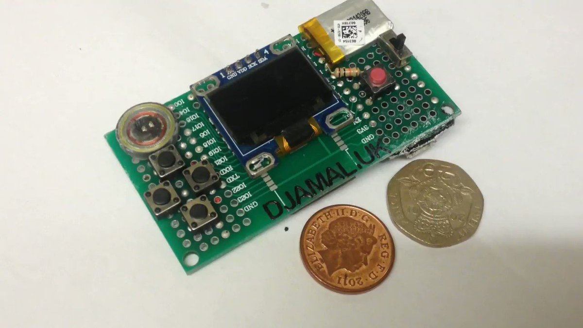 SpaceYnotX1's tweet photo. RT DjamalUK: The Tiniest ESP8266 - Based Mini Game Console
Full Video https://t.co/7vDnpGCVpg
#Game_Console #ESP8266 #arcade_machine
tindie hackadayio Hacksterio oshpark MicrochipMakes arduino ESP8266 ESP8266COM ESP32net ESPboy_edu EspressifSystem e… https://t.co/7SstC1Z3y5