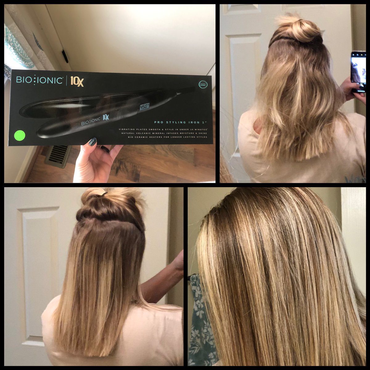 leeahmaria's tweet image. Purchased a new @bioionic styling iron and I am blown away by the results! This literally took me like 13 to straighten. 😲😲😲♥️♥️♥️😍😍 #hairtool #hair #bioionic