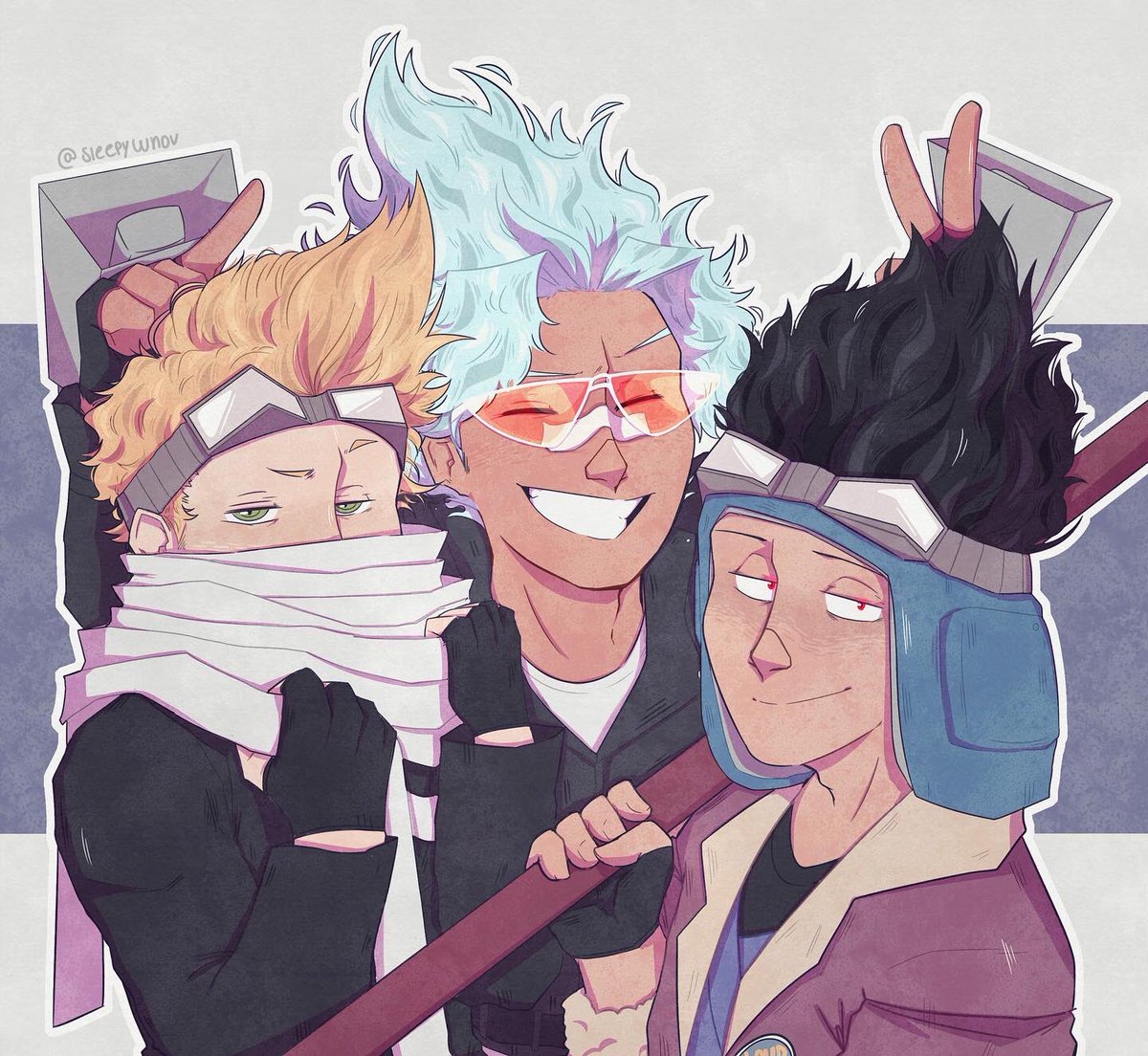 sleepylunov's tweet photo. Here it is the DTIYS for the 3k on Ing (maybe for 100 here too heh)
Well, Rooftop boys Suit Swap!
If u are doing it the tag me so I can see it! (Idk how this works on Twitter tbh)
Thank u! 💕✨

#mha #BokuNoHeroAcademia #aizawashota #eraserhead  #oboroshirakumo #presentmic #dtiys https://t.co/mSFjyzkRvx
