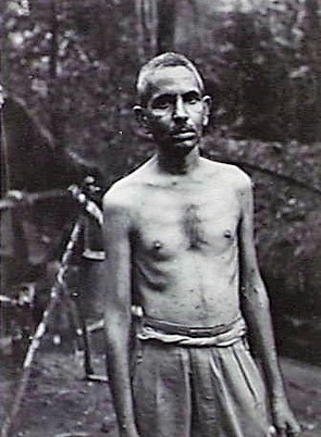 8/9: Jemadar Quartermaster --------- of the 1st Hyderabad Regiment. As quartermaster, he had to negotiate more rations and supplies for the men. Thus, the guards beat him with sticks on a regular basis. He kept a careful record of the names of the Japanese who ill-treated him.