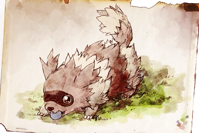 古びたジグザグマのスケッチ? 