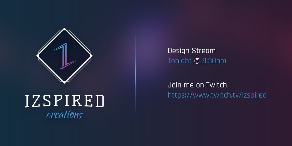 Join me on twitch: twitch.tv/izspired