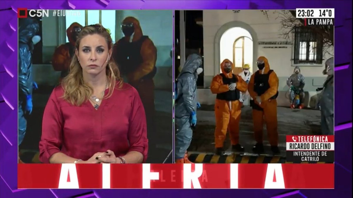 RDM_C5N's tweet photo. 🔴 𝗔𝗛𝗢𝗥𝗔 | La localidad de #Catrilo (La Pampa) se quedó sin policías por brote de #Coronavirus COVID-19.
Seguí @ElUltimoC5N con @Abilassalle en vivo hasta las 00 por @C5N 📺🇦🇷 https://t.co/ZBbcMdqEnM