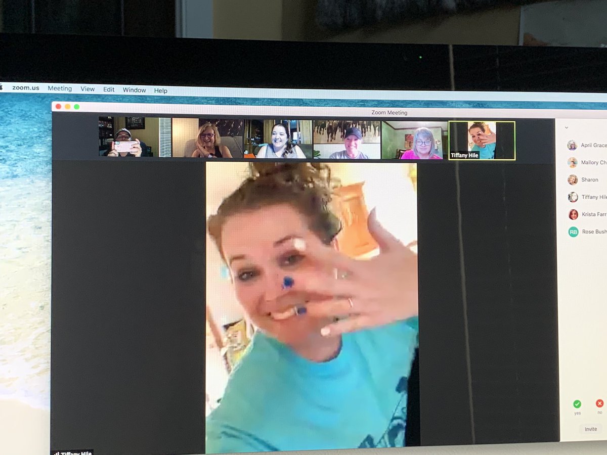 Grace4OK's tweet photo. When this happens during your zoom mtg with your Tchr Assoc leadership team!! Congratulations @ms_tiffanyhile! We 💙 you!  @ShawneeTeachers https://t.co/oJsFWmF7A9