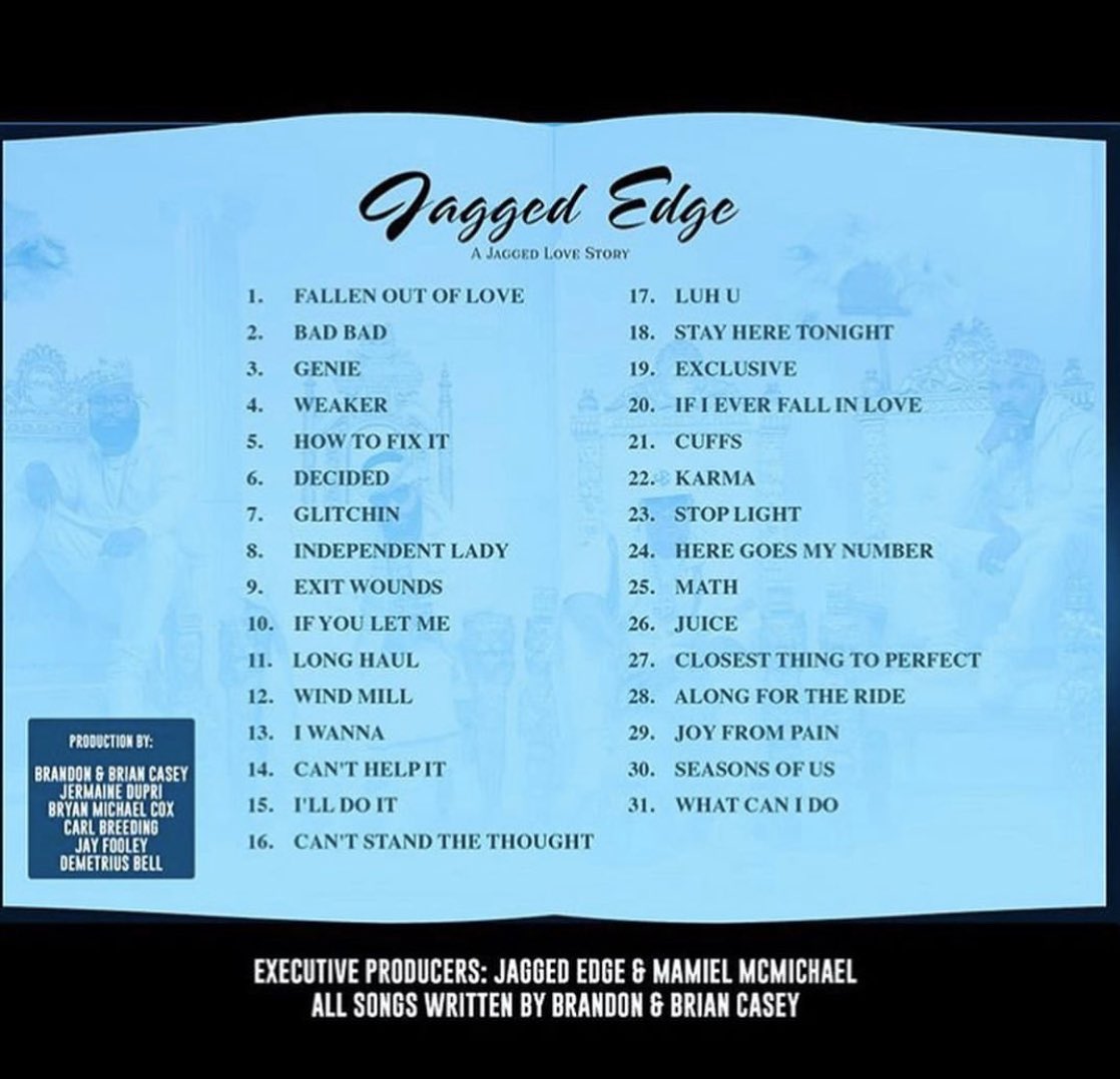 Rated R B On Twitter Jagged Edge Just Confirmed They Sent Their New Album A Jagged Love Story To Digital Service Providers 31 Tracks The Album Will Be Available As Each Dsp Completes Includes album cover, release year, and user reviews. rated r b on twitter jagged edge just