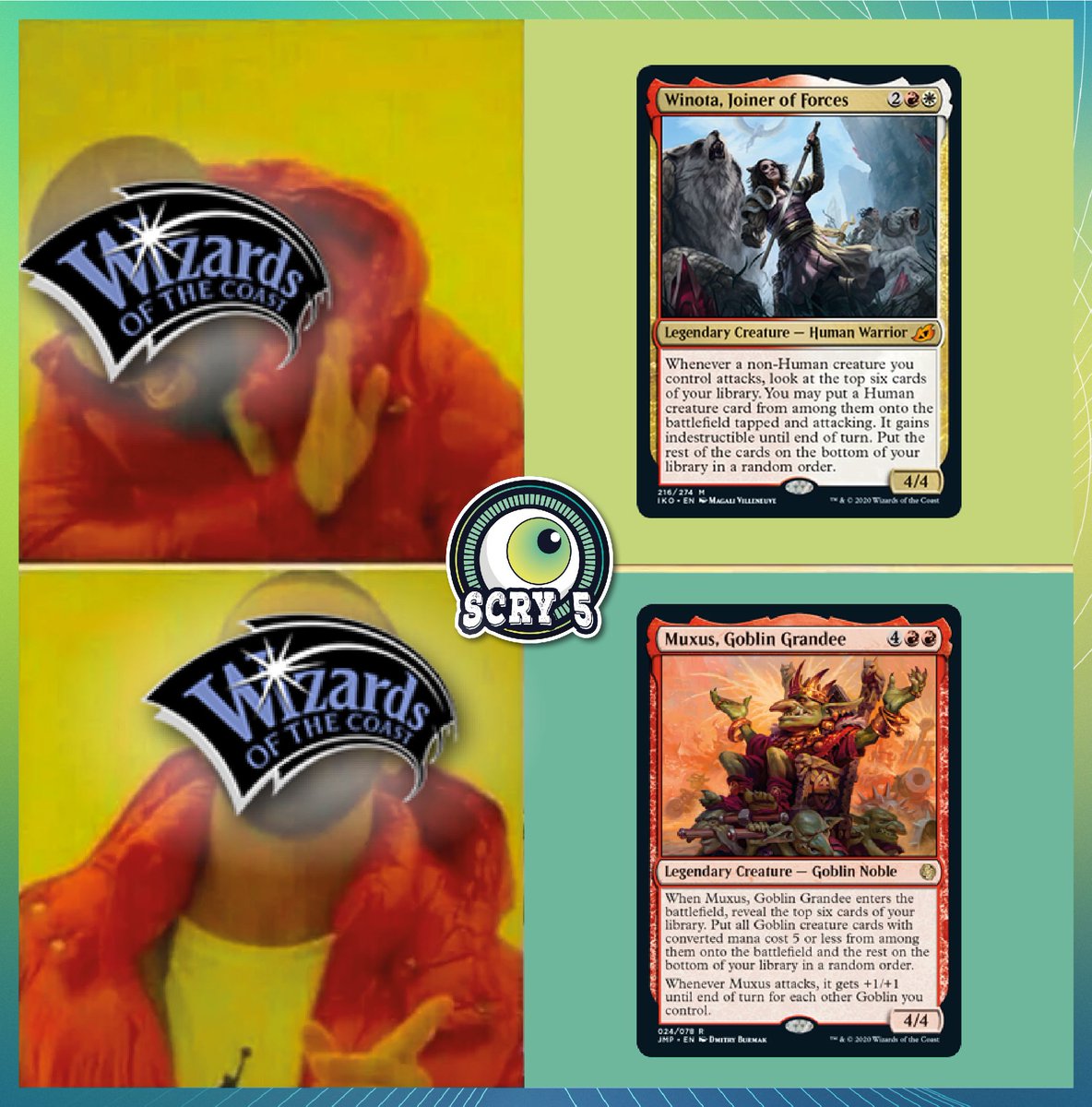 ScryFive's tweet image. Wizards of the Coast, siendo Wizards…

@Magic_LATAM 
#MTGArena #MTGMeme #MagicMeme #MagicTheGathering #MTGEspañol