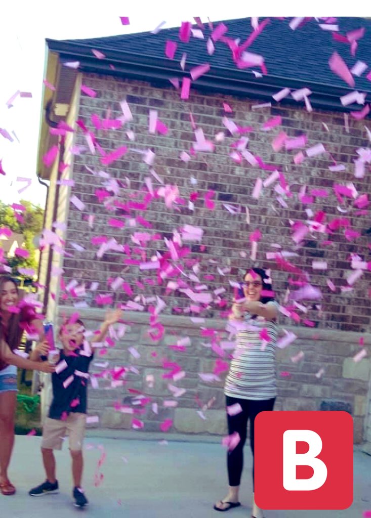 We had our gender reveal party for our twins with our family tonight!! We are at 17 weeks! Excited to announce that Baby A is a boy and Baby B is a girl!!