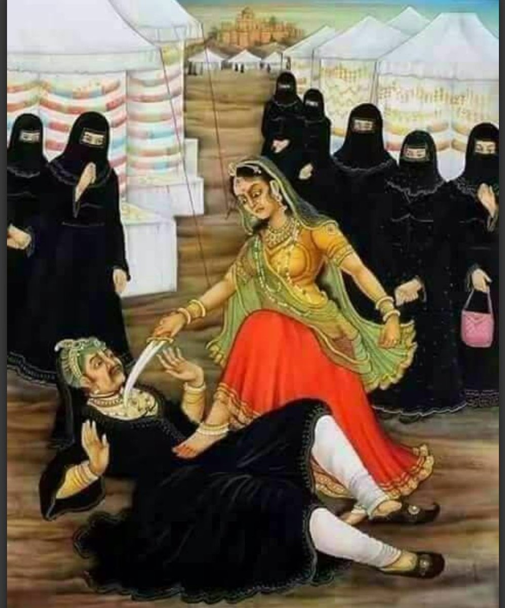  #threadUntold story of Kiran Devi who made So called "the great Akbar" begged for his life like a lamb infront of a Lioness.Kiran Devi was the daughter of Maharana Pratap’s brother, Shakti Simha. She had married Prithviraj of Bikaner.