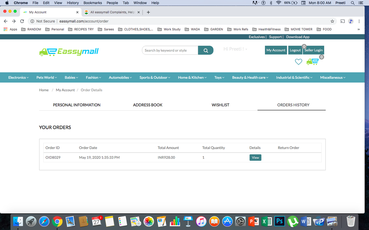 15_preeti's tweet photo. BEWARE - https://t.co/3K5I1U9i3u is a FRAUD online shopping website.
My order of May 19th still not delivered. Status shows it's not even shipped yet 😡
#bewareshoppers #fraudsite #angryshopper #OnlineMarketing #CustomerExperience https://t.co/JSdsNDL0yb