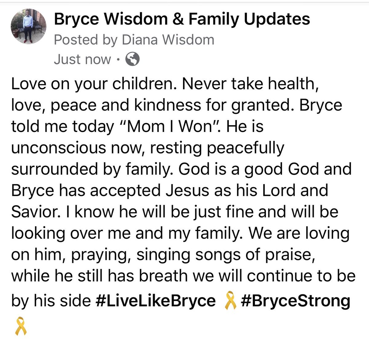 dianawisdom's tweet photo. 🎗🙏🏾 https://t.co/zps0A98lGC