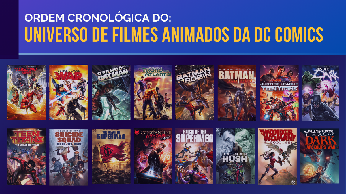 Thread by @UniversoDCnauta: #THREAD  Ordem Cronológica do Universo de  filmes animados da DC Comics (2013-2020) Liga da Justiça: Ponto de Ignição  (2013) Liga da Justiça…