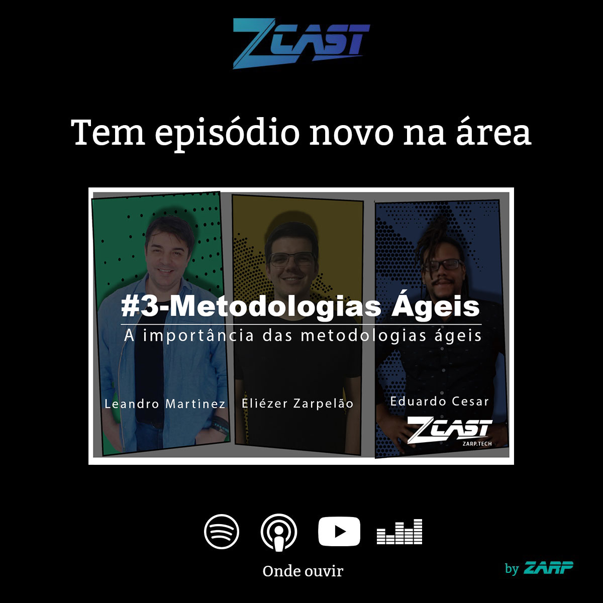 zarpsystem's tweet photo. No terceiro episódio do ZCAST, falamos sobre metodologias ágeis e as vantagens de se utilizá-las. #podcast #zcast #zarp #zarpsystem #inovecomagente https://t.co/SuqW8EV0sJ