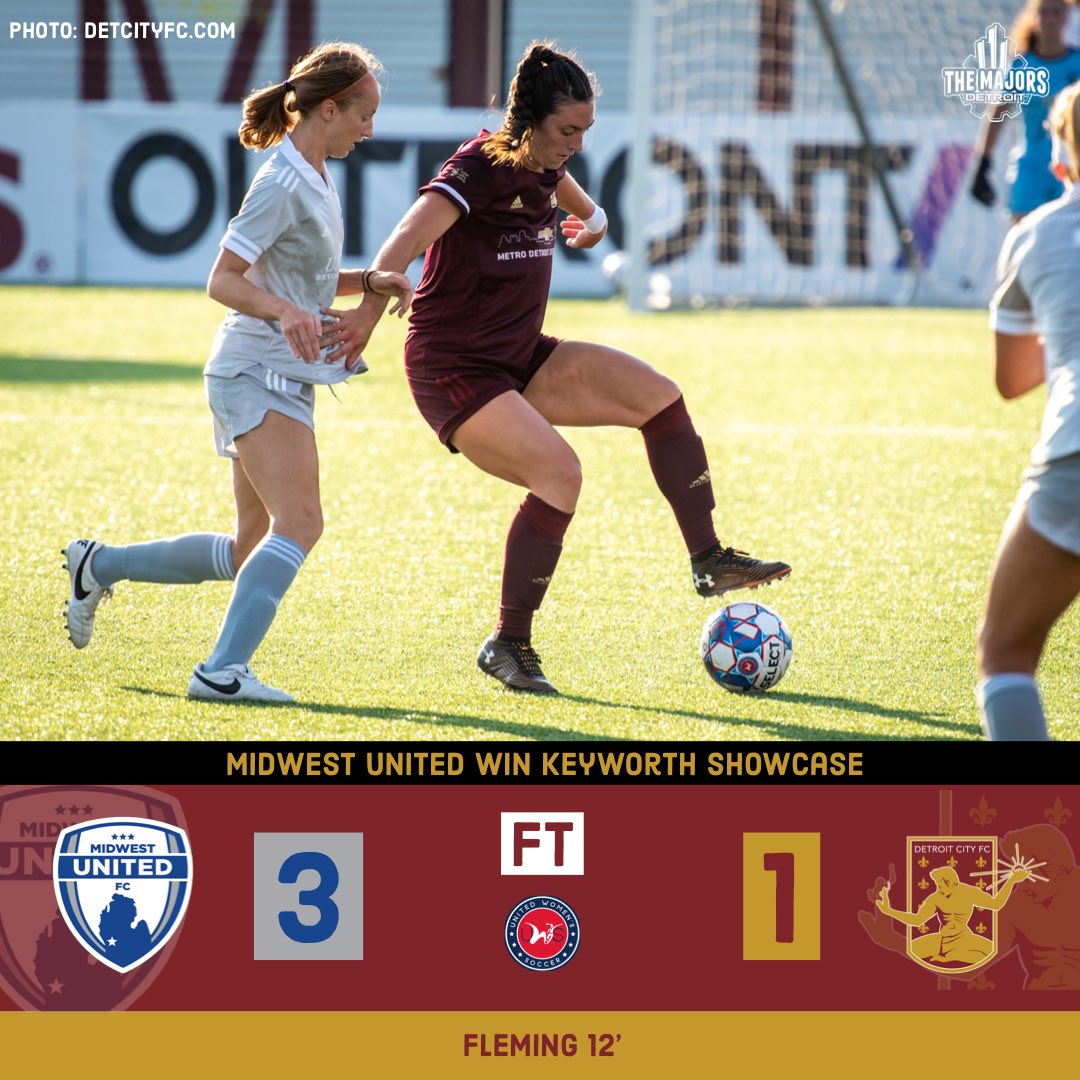 TMSNXDetroit's tweet photo. Hats off to the Ladies of Detroit City FC who fell just short of taking home the #KeyworthShowcase with a 3-1 loss to Midwest United. Nonetheless Detroit soccer took another big step these past few days as Les Femmes en Rouge look ahead to the 2021 season!
#DCFC ⚜️ | #DCTID 💀 https://t.co/vUXPwTrviP