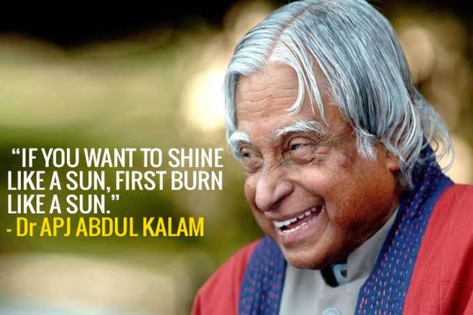 SimulSChowdhury's tweet photo. Whenever I find myself in odd situation, this quote by A P J Abdul Kalam sir always tells me - before shine, burn first #bharatratna https://t.co/VQGt6nocb6