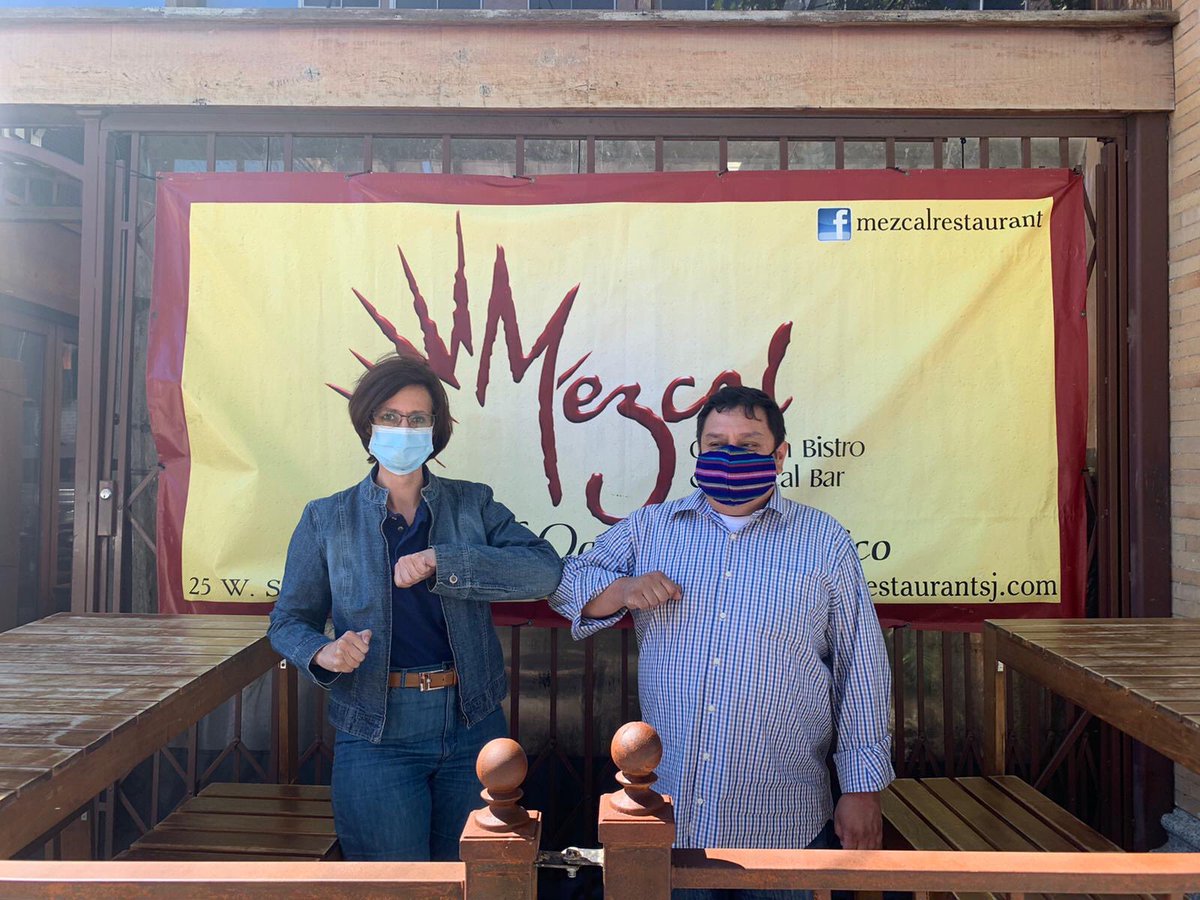 AlejBolognaZ's tweet photo. Having a good time under the social distancing guidelines! Go check out MEZCAL for delicious #Mexican food.
#supportlocalrestaurant 
Reapertura con sabor mexicano. MEZCAL, excelente restaurante en el centro de ⁦@CityofSanJose⁩. No te lo pierdas ⁦@ConMexDip⁩ https://t.co/hZxl3NX4sR
