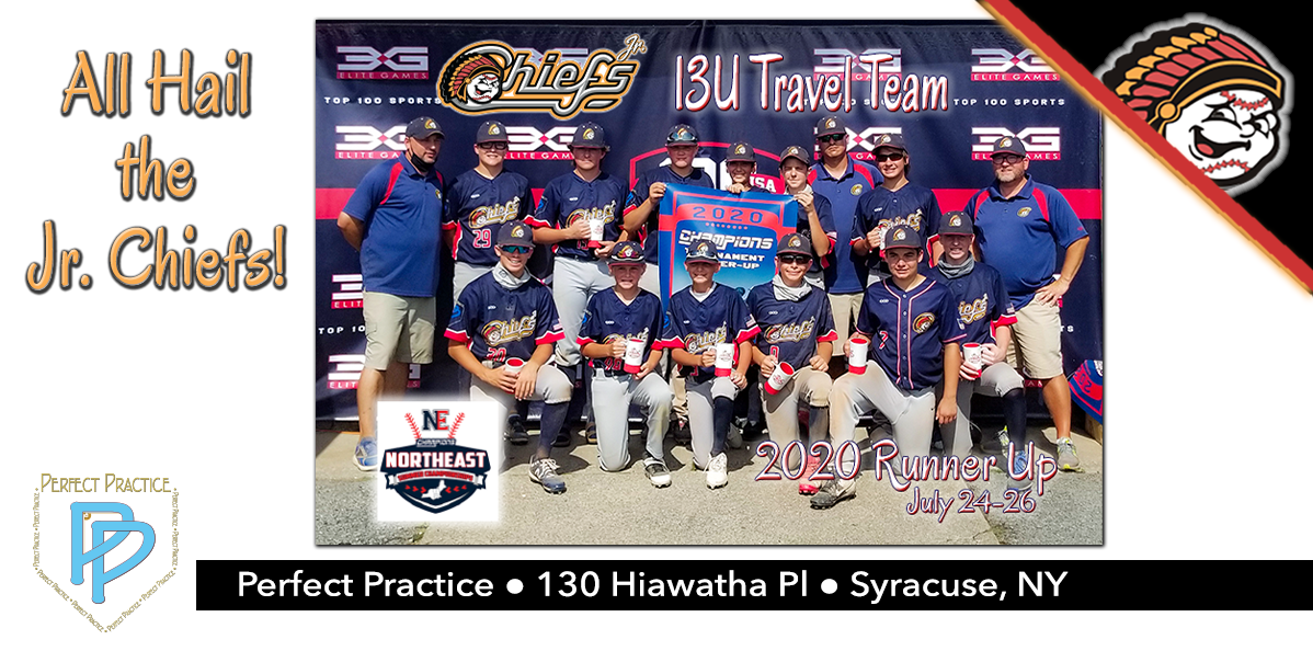PrfectPractice's tweet photo. Congratulations to the 13U Jr. Chiefs for their great tournament run and bringing home the Runner Up Banner for the @champevent 2020 Northeast Summer Championship!

#baseball #battingcages #training #travelbaseball #sxpnet #syracusedotcom #CNYTRAVELBALL #SyracuseMets #jrchiefs https://t.co/vBsjTylDEb