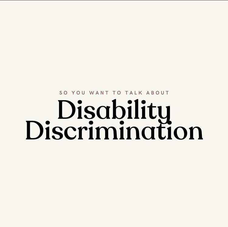 QueerlyHealth's tweet photo. It is #DisabilityPrideMonth and 30 years ago today, the American Disabilities Act was signed into law. #ADA30

At Queerly Heath, we see a near future where the world is accessible to everyone. 

Here’s a set by @youwanttotalkabout (from IG) on disability discrimination. 
1/3 https://t.co/TU1u89iJl3