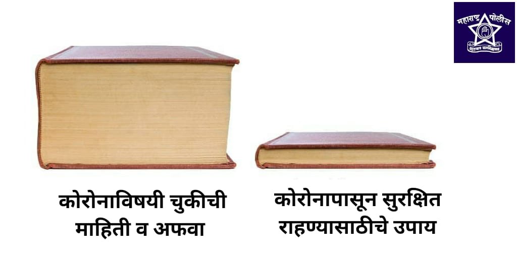 DGPMaharashtra's tweet photo. यातले एकच पुस्तक आपल्याला कोरोनापासून सुरक्षित ठेवू शकते - छोटे व सोपे असलेले पुस्तक.

#BookOfPrecautions
#FollowUnlockGuidelines https://t.co/JR0AGQqG9V