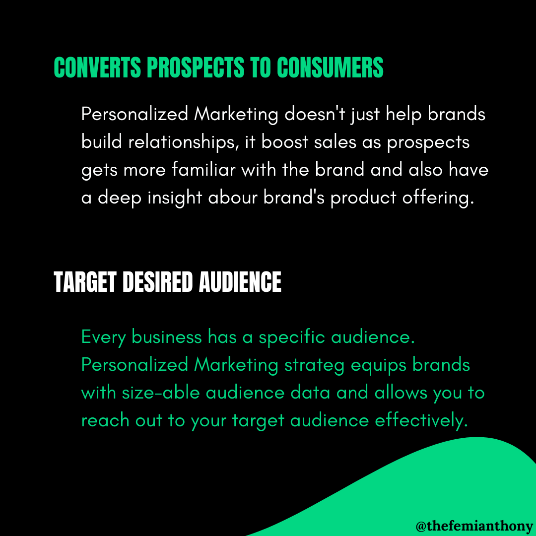 This disruption has seen the Millenial Audience move from passive listeners to people who want to actively connect with brands, represent them & be a part of their communityPersonalized Marketing won't just sell your products but it will develop that brand-consumer relationship