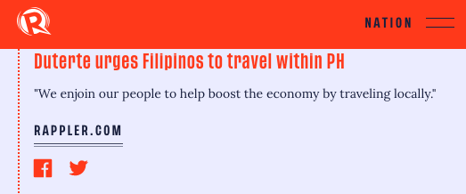 Duterte urges Filipinos to travel within PH |  #SONA2020  https://rappler.com/nation/updates-duterte-state-of-the-nation-address-2020