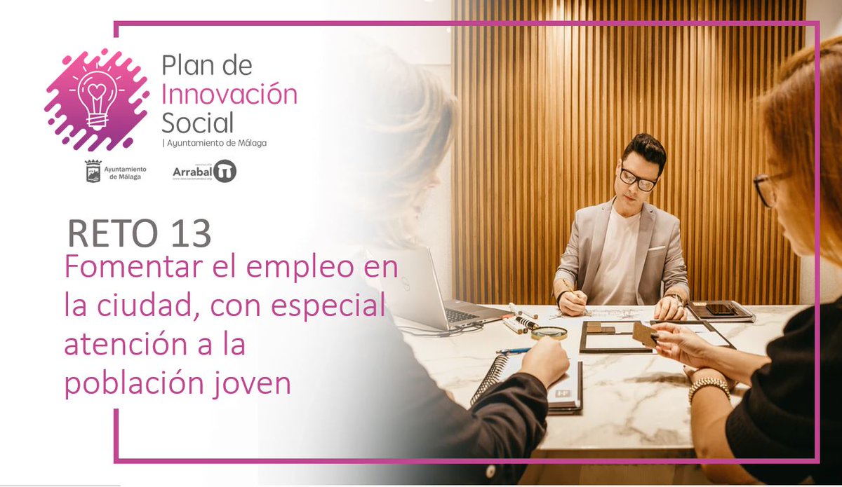 ArrabalAID's tweet photo. El #Reto13 #PlanInnovaciónMLG @malaga @MLGparticipa busca fomentar el #empleo, generar oportunidades y prestar especial atención a la juventud. Ahora toca #PriorizarParaEmpezar, VOTA aquí si crees importante este objetivo https://t.co/eHqxSLrLvc
#InnoVamosMLG #TuOpinónCuenta. https://t.co/4XzHRIPSrv