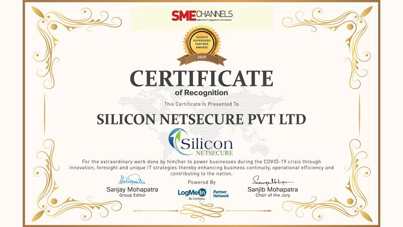 Siliconetsecure's tweet image. Our people make us who we are…
Our teams represent the principles and values that we stand for – Integrity, Customer Focus &amp;amp; Continuous Learning. Feeling proud to receive a COVID19 SUPERHERO PARTNER AWARD at #SMEChannels Technology Summit &amp;amp; Awards 2020.