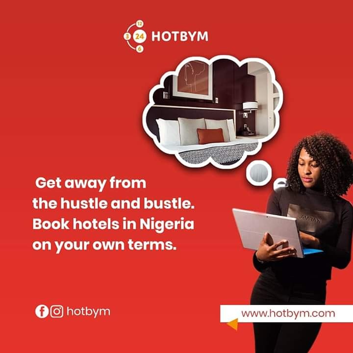 Hourly bookings is possible at Hotbym.com.

Visit today!
.
.
.
.
.
.
.
.
.
.
.
.
.
.
.
.
.
.
.
.
#hotbym #travel #bookings #businessstay #businesstravel #businessman #vacation #visiting #nigeria