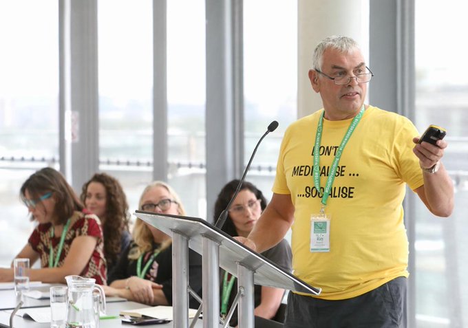 SPrescribing's tweet photo. It's not Thursday π but we wanted to do a throwback from the social prescribing #linkworkernetwork day from October last year! This is Ray, our Senior Social Prescriber π who likes his tshirt? #dontmedicalise https://t.co/Hl5b0zh7ah