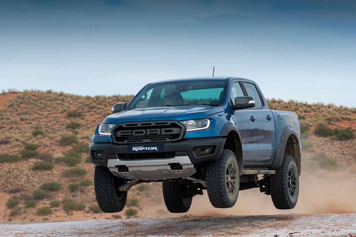 FordSouthAfrica's tweet photo. Ready for your next off-roading thrill? With six pre-set driving modes to power through any terrain the Ranger Raptor is just the beast to take you there. #BringIt home by visiting our website here:  https://t.co/1253PVC7iV #BuiltFordTough https://t.co/C8rIhfwJZr