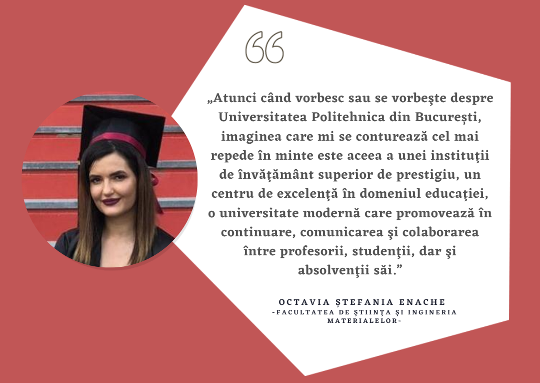 Universitatea Politehnica Din BucureÈ™ti On Twitter Enache Octavia È™tefania AbsolventÄƒ Facultatea De È™tiinÈ›a È™i Ingineria Materialelor Upb Studentupb Sim Testimonialupb Https T Co Vkw10uuo6o