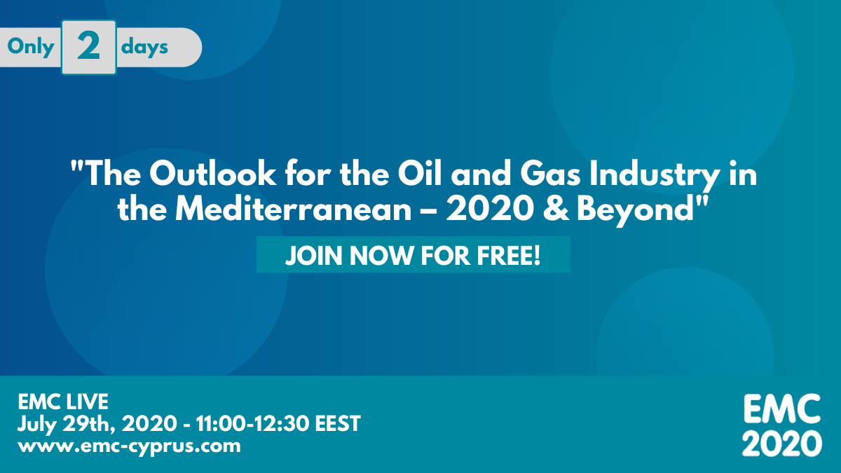 EMCcyprus's tweet photo. 🗓 2 days left to our online meeting “The Outlook for the Oil and Gas Industry in the Mediterranean – 2020 & Beyond”.
You’re still in time to join for free ➡️ https://t.co/BabMUZfnjL
See you there!
#EMCcyprus #EMClive #EMCcyprus2020 #OilAndGas #Energy #LiveMeeting #Webinar https://t.co/Hc5JGxJ2kU