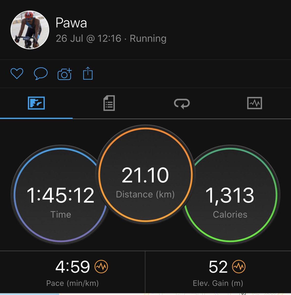 SaurabhPawa's tweet photo. 21st Kargil Vijay Diwas
Proud to be an Indian ..
21.1kms | 105mins | HR 159 | VO2 max 49 | Pace 4:59 | Anaerobic 4.3 | Afternoon Hot & Humid Run
26th July -2020 - Chichén Itzá - Mexico ✅
7 Half Marathons in 7 Weeks ✅
#21YearsOfKargil
#VijayDiwas
#KargilVijayDivas https://t.co/Axisfzfpf2