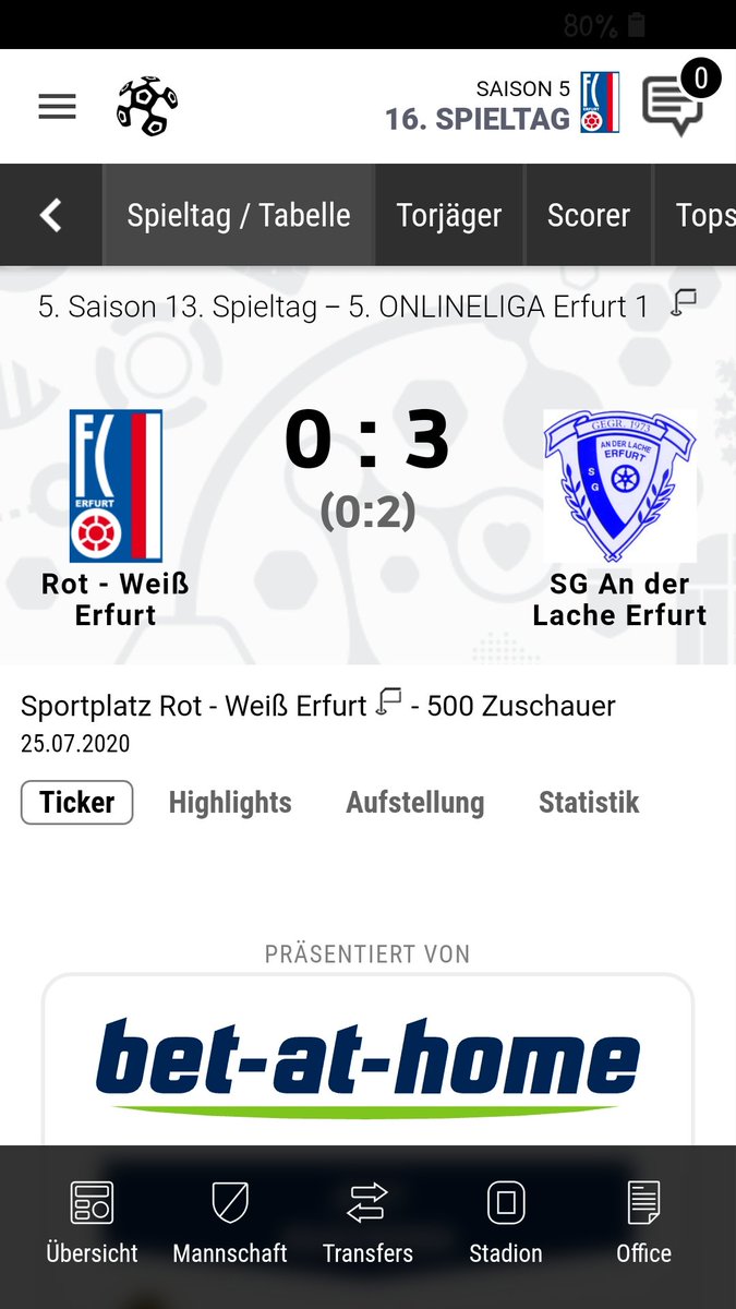 HelmardLP's tweet photo. Nach 2 verlorenen Spielen gegen An der Lache (0:3) und RWE Löbervorstadt (3:1), gewinnen wir unser auaverkauftes Heimspiel gegen den Absteiger FC Marbach mit 2:0 . Lars Lüthje schiesst uns zum Sieg mit 2 überragenden Toren. Weiter so!
#Onlineliga #Liga5 #Erfurt1 #RWE https://t.co/FnA7ivB31y