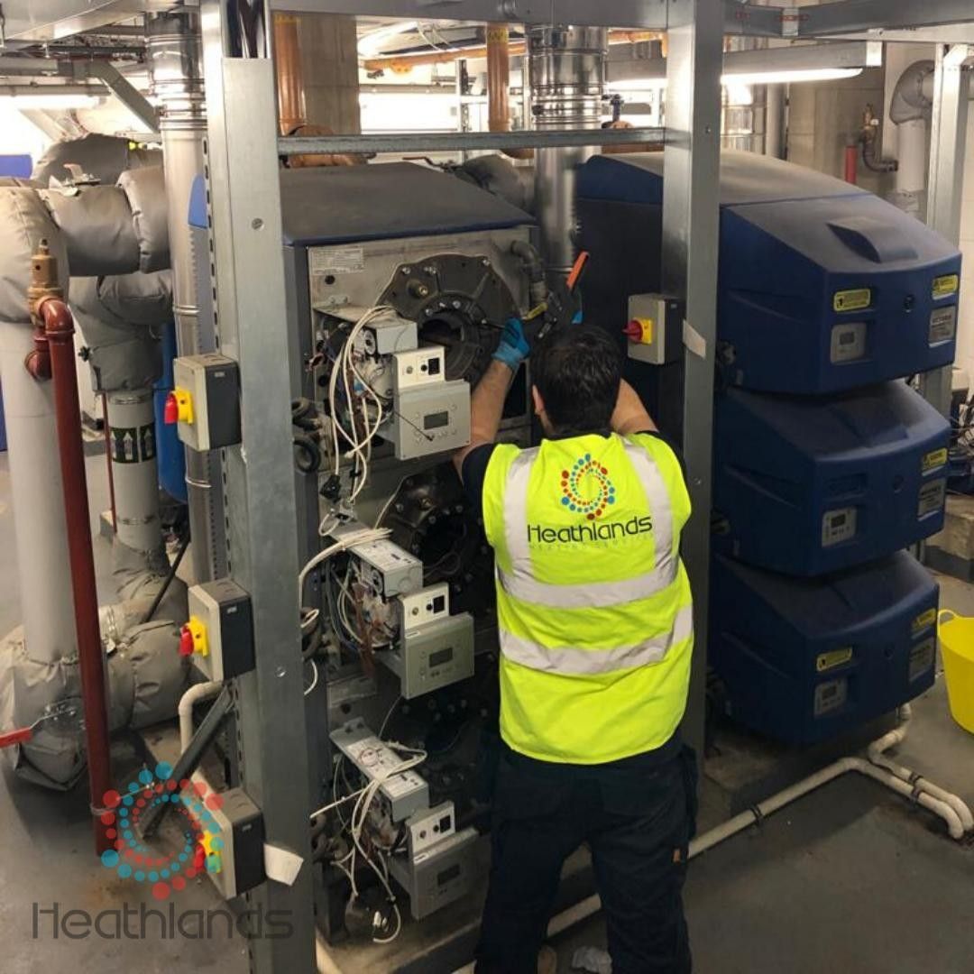 HeathlandsHeat2's tweet photo. Maintenance is a very important part of keeping commercial boilers and heating plants running efficiently, here is one of our engineers carrying out full maintenance on a set of boilers which, in this case, was descaling the main heat exchanger! https://t.co/jQC4atR1l6