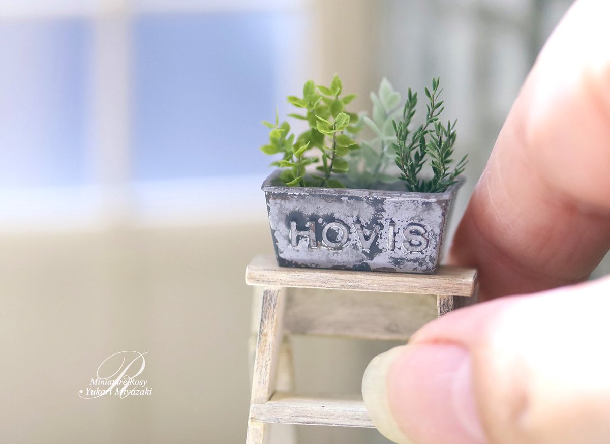 ｒｏｓｙ ミニチュアハーブとアンティークhovisパン型の作り方 お時間あったら見てください T Co Fdw2otziqg