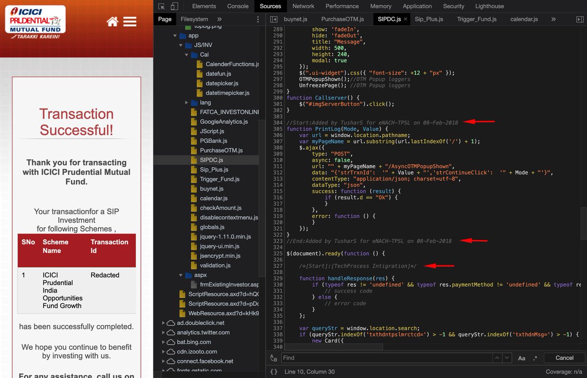 init5n's tweet photo. Hey @ICICIPruMF, have your engineering team heard of any version control tools like Git or SVN to track changes in your JS Code? https://t.co/ojw1KFCjRL