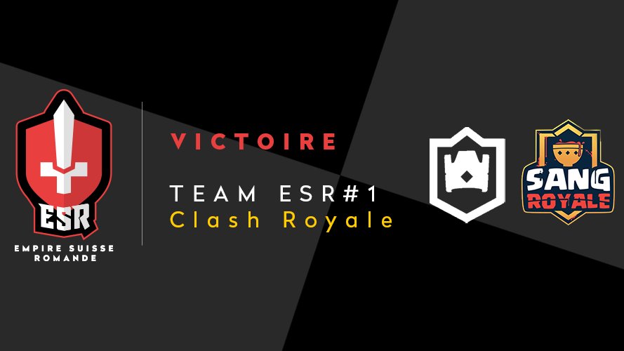ESR_eSport's tweet photo. [#ClashRoyale]

⚔️ Compétition 🗓️ 26/07/2020

🏆 Tournoi #100RL @SangRoyaleCR
🆚 @Evokate_eSport 
💪 Victoire 2-0 en 1/4 de finale !
✅ Qualification en demi-finale ! https://t.co/UehMy72C3E