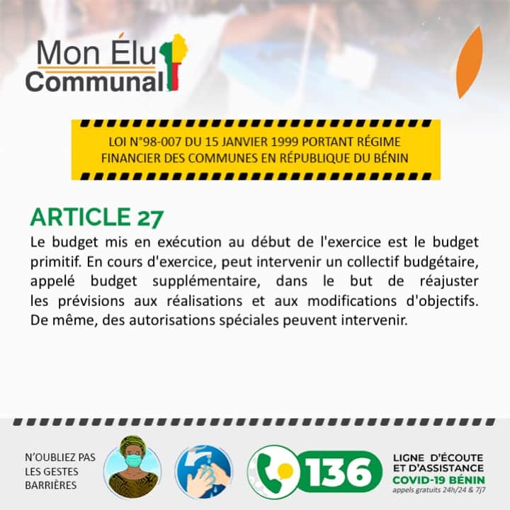 HOUEDANOURegina's tweet photo. S'aviez-vous que certaines recettes recouvrées par les institutions centrales sont restituées ou ristournées à la commune selon des modalités définies?
#MonEluCommunal
#NIMD @wasexo @ab_benin @villeAvrankou @LaTeam_229 @WeAreNIMD @Benin_retweet @229robot @ancbenin @MouvementNTC https://t.co/J73CuxhwZv