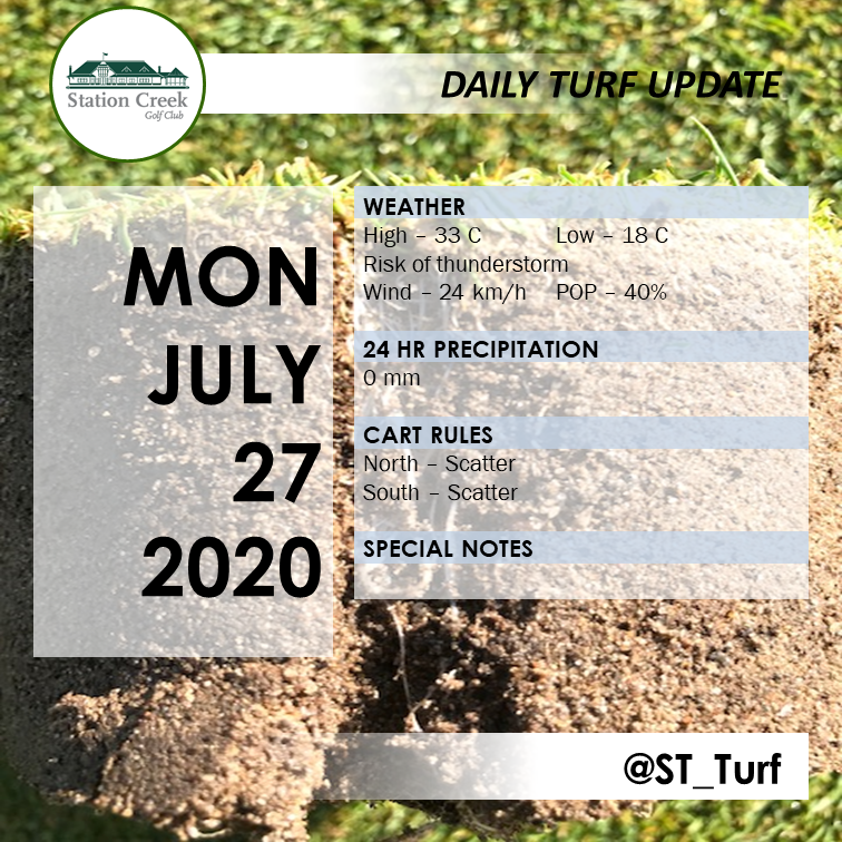 Station Creek Golf Club - Turf Department tweet media