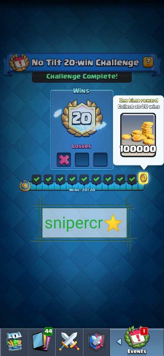 sniper_td's tweet photo. 20 win no tilt challenge 😊😎
#ClashRoyale #supercell #20win #pro #gamer #game https://t.co/TBC5HwvSyo