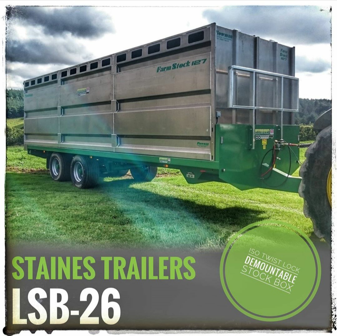 Stainestrailers's tweet photo. #Livestock box trailers -available with a variety of options and upgrades.
Customers can either opt to supply their own box or have us price up a new build, with box lengths ranging from 18ft to 33ft, available in either single or two deck configurations.
#stainestrailers #Cattle https://t.co/iep1Njy56T