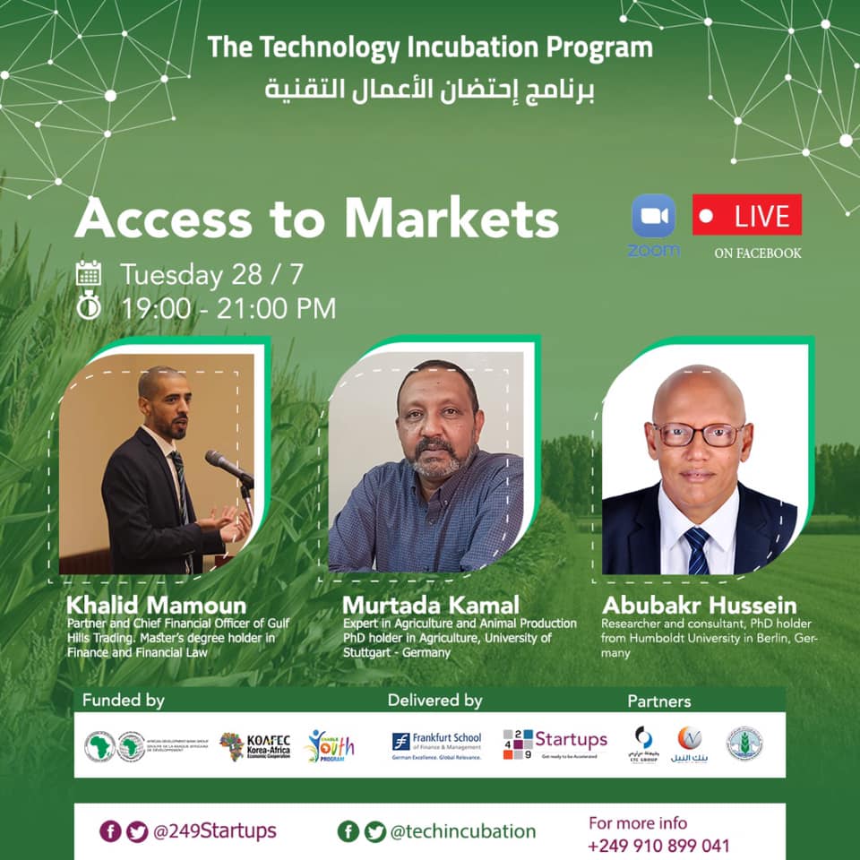 techincubation's tweet photo. The Tech Incubation Program illumination forums have kicked off in #Sudan. The experts will be discussing the nexus between technology and the need for digital solutions for the agricultural sector in Sudan beginning with access to markets.
#techincubationprog #agenderedapproach https://t.co/asgUc9lK2m