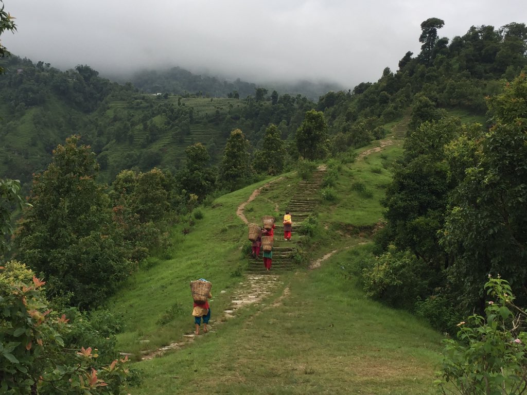 Binod1441's tweet photo. The most beautiful view: “Women living around the Kathmandu valley returning to their home after shopping early at the morning”.
#Thankot,Kathmandu https://t.co/xYJUfizXmz